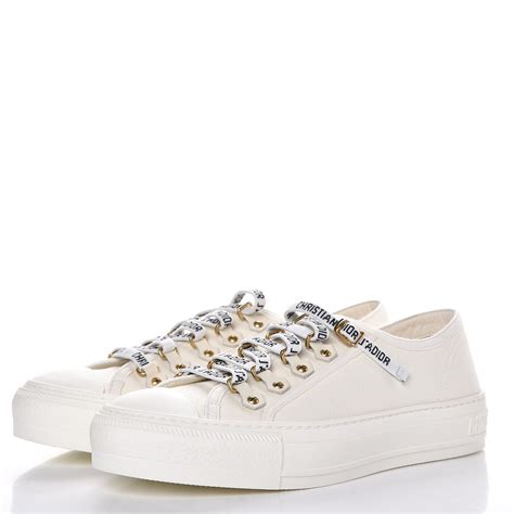 walk n dior low top sneaker in white canvas price|walk n dior sneakers price.